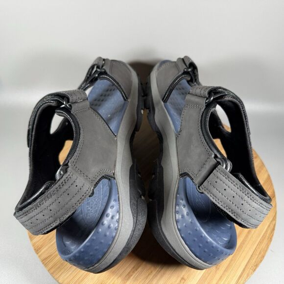 S Skechers Men's Relaxed Fit Tresmen Garo Sandals Grey Navy Size 12 - Picture 6 of 8